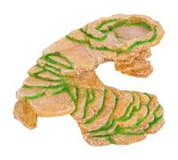 jojofuny Plateforme de Prélassement Tortue Cachette Décorative Résine pour Terrarium Abri Sécurisé pour Reptiles et Amphibiens Accès Rampe Imitation Roche pour Habitat Terrestre