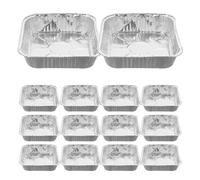 jojofuny Plats en Aluminium Jetables 30 Pièces 20X20 CM Texture Interne pour Cuisson Complexe en Four et Friteuse à Air la Cuisine Maison