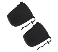 jojofuny Pochette pour Objectif en Néoprène pour Appareil Photo Lot De 2 Antichoc Imperméable Cordon De Serrage Accessoires Photo Compatible Reflex Numérique Couleur Noir