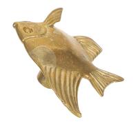 jojofuny Poignée de Tiroir en Laiton Massif Décorative Style Océan Poisson, Bouton Meuble Unique pour Commode et Armoire, Finition Dorée Élégante, Installation Facile, Cuisine et Chambre,