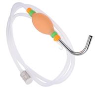 jojofuny Pompe à Pêche Manuelle Tuyau Souple en Silicone Blanc 2,1 M, Dispositif D'aspiration d'eau pour Aquarium et Matériel de Pêche, Apport Hydrique Pratique et Filtration Intégrée