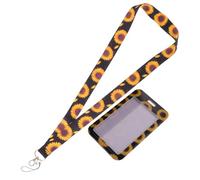 jojofuny Porte-badge Étui à Cartes Sécurisé avec Cordon en Polyester Simple et Pratique pour Badge et Carte D'identité pour Docteurs et Hommes D'affaires