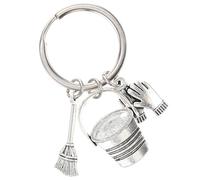 jojofuny Porte-Clés Décoratif en Métal Pendentifs Seau Balai et Moufles de Nettoyage Accessoire Pratique pour Paquet à Dos Présent Original pour Personnel de Ménage et Nettoyage