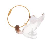 jojofuny Porte-clés Flacon de Rangement pour Poils de Chat Boîte Commémorative Transparente Pendentif de Collection pour Souvenirs Animaux