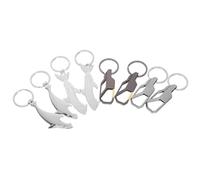 jojofuny Porte-Clés Ouvre-Bouteille Requin en Acier Inoxydable Lot de 8 Pièces Décapsuleur Compact et Original pour Barbecue Camping et Bar à Domicile