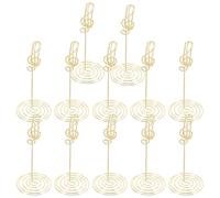 jojofuny Porte-Numéros de Table et Pinces à Cartes en Fer Doré Forme Note de Musique, 12 Pièces pour Décoration Mariage et Bureau, Support Pratique pour Identification des Sièges