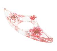 jojofuny Porte-Pages Lecture en Résine Fleurs Séchées Rouges Support de Livre Doigts Marque-Page Anneau Petit Format Accessoire de Lecture Pratique et Décoratif