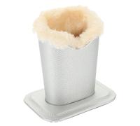 jojofuny Présentoir à Lunettes de Bureau en Cuir Argenté Doublure Peluche Boîte de Rangement pour Lunettes de Soleil Compact et Élégant pour Chambre et Bureau Pratique