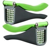 jojofuny Presse-ail Manuel en Acier Inoxydable Lot de 2, Machine à Purée D'ail Compacte et Légère, Outil Cuisine Ergonomique pour Usage Domestique, pour Écraser Ail et Gingembre, la