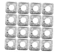 jojofuny Protections Jetables en Aluminium Forme Carrée, Facile à Nettoyer Lot de 50 pour Protéger Votre Gazinière pour Brûleurs de Cuisinière à Gaz Universelles