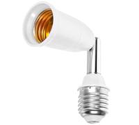 jojofuny Rallonge De Douille D'Ampoule E27 Flexible Avec TêTe Pivotante 360° Adaptateur De Douille Mobile Pour ÉClairage Domestique Et Bricolage