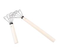 jojofuny Râteau à Palourdes 2 Pièces en Acier Inoxydable 5 Griffes, Outil Manuel pour Ramassage de Coquillages et Décompactage du Sol sur Plage