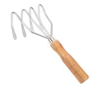 jojofuny Râteau à Palourdes Métallique Dents Outil de Jardinage Manuel pour Désherbage et Creusage de Coquillages Stable et Portable pour Plage et Potager