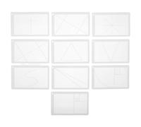 jojofuny Règle du Nombre d'Or 10 Pièces pour Artistes - Compas de Proportion en Acrylique Transparent - Outil de Composition et Visualiseur de Grille pour Dessin, Photographie et