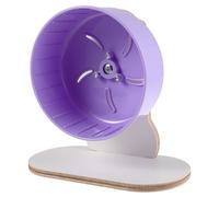 jojofuny Roue d'exercice Silencieuse pour Petits Animaux 15 Cm Plastique Violet avec Support Blanc, Roue de Hamster Compacte et Robuste, d'exercice pour Souris, Gerbilles et Rongeurs