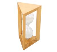 jojofuny Sablier Décoratif en Bois et Verre 5 Minuteur Précis et Compact Accessoire de Photographie et Décoration de Bureau Couleur Naturelle Style Vintage Élégant