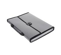 jojofuny Sac à Documents Portable Accordéon Organisateur de Fichiers Multi Couches Grand Volume avec Poignée et Boucle pour Bureau École et Voyage Couleur Grise