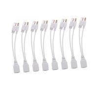 jojofuny Séparateur 12v pour Caméra De Sécurité Kit De 8 Pièces Câble De Séparation Passif Connecteur CC Installation Facile Compatible Routeurs Et Téléphonie Couleur Blanche