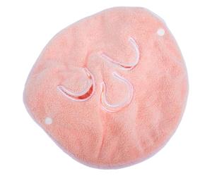 jojofuny Serviette Visage en Polaire Corail Douce et Absorbante Masque Chaud et Froid pour Soins Visage Bandeau 3 Trous Liens Détachables Hydratation et Confort Spa Rose
