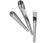 jojofuny Set de 3 Pelles à Nourriture en Acier Inoxydable Argentées pour Pigeons et Oiseaux, Légères, Faciles à Nettoyer, Nourrissage Réapprovisionnement