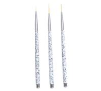 jojofuny Set de 3 Pinceaux pour Nail Art en Plastique Haute Précision et Fonction Pointillée, pour Usage Professionnel et Personnel en Manucure