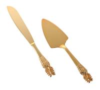 jojofuny Set de Couteaux et Spatule Coupe-dessert en Alliage de Zinc Doré, Accessoires pour Découper Gâteaux Élégants Vacances et Banquets