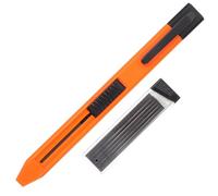 jojofuny Set de Crayon Mécanique de Menuiserie Léger en Plastique Rouge Recharges, Portable pour Dessiner et Marquer en Travail du Bois