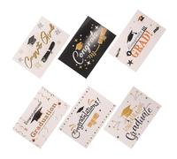 jojofuny Sets de Cartes de Félicitations Décoratives et Attrayantes Lot de 6 en Papier avec pour Fêtes de Fin D'études 2024 pour Remise des Diplômes