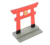 jojofuny Shinto Sanctuaire Kamidana Petite Porte Rouge Torii avec Jambes Droites de Japan Petit Sanctuaire Bonne Chance Strine Statue Dollhouse Décoration Architecturale