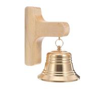 jojofuny Sonnette Magnétique Rétro en Bois de Hêtre Cloche en Laiton Grand Format Carillon Éolien Décoratif et Résistant aux Intempéries pour Porte D’Entrée Bureau et Jardin