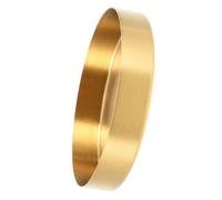 jojofuny Soucoupe de Pot de Fleurs en Acier Inoxydable Doré pour Jardin Intérieur et Extérieur, Petite Taille 12,5 Cm de Diamètre, Plateau Récupérateur d'eau Résistant aux Intempéries,