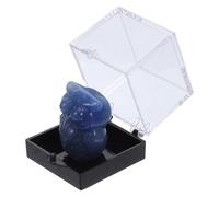 jojofuny Statuette de Hibou en Aventurine Bleue Polie - Sculpture en Cristal Taillée à la Main - Décoration de Bureau et Maison Compacte - Figurine D’Animal Décorative pour Étagère et
