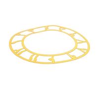 jojofuny Sticker Cadran d'Horloge Rond 25 CM en Acrylique Effet Miroir Doré Autocollant Mural Chiffres Arabes Décoration Murale Salon Hôtel Bureau Facile à Poser