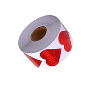 jojofuny Sticker Forme Cœur Rouge Autocollants Décoratifs pour DIY Décoration Saint Valentin Anniversaire Mariage Étiquettes Adhésives pour Enveloppes et
