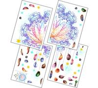 jojofuny Sticker Mural Mandala Autocollant Amovible PVC Imperméable 1 Lot Décoratif Fleurs et Plumage DIY pour Salon Chambre Décoration Contemplation Yoga Facile à Nettoyer et