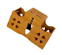 jojofuny Support Couteaux Bambou Porte-ciseaux avec Rangement Ventilé pour Cuisine Organisateur Multifonction et Facile à Nettoyer Design Arrondi Sécurisé pour Usage Domestique
