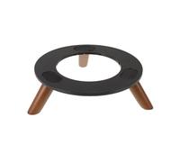 jojofuny Support de Haut-Parleur de Bureau en Bois Massif, Pieds Couleur Noyer, Plateau Noir, Angle Réglable pour Optimisation Sonore, Compatible Enceintes PC et Monitoring Studio, Design