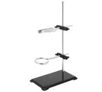 jojofuny Support de Laboratoire en Fer Noir Stable et Sécurisé avec Base Carrée pour Tubes à Essai et Expériences en Chimie