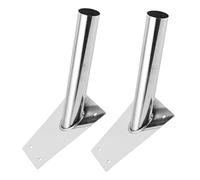 jojofuny Support de Mât de Drapeau en Acier Inoxydable 25mm pour Fixation Murale Inclinée Extérieur, Lot de 2 Socles Résistants Intempéries pour Façade Magasin et Décor Jardin