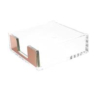 jojofuny Support de Notes Mémo Transparent Acrylique Organisateur de Bureau Pratique pour Cartes et Bloc Notes pour Maison et Bureau