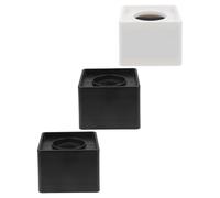jojofuny Support Microphone Portable ABS Carré 7X5 CM Lot de 3 Pièces Drapeau Logo pour Interviews Conférences et Reportages Accessoire Journalisme Polyvalent et Léger