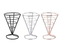 jojofuny Support Porte-cônes en Fer 3pcs pour Glace et Frites, Support Pratique et Élégant pour Réunion Familiale ou Banquet