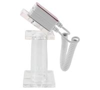 jojofuny Support Téléphone Portable de Bureau Transparent avec Chaîne Anti-vol à Ressort, Base Stable pour Boutique et Hall d'accueil, Support Sécurisé pour Affichage et Présentation