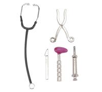 jojofuny T-Werkzeug 1 Jeu de Mini Combinaison de médecin Mini Outils de médecin Miniature Outils de Maison de poupée Accessoires de Maison Mini Miniature stéthoscope Alliage Docteur Familial