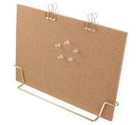 jojofuny Tableau d'affichage des messages Cork Board Gold panneaux muraux pour bureau moderne décor de classe note babillard autonome planche en liège pour bureau avec support