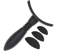 jojofuny Tampon Applicateur de Fard à Paupières en Silicone 4 Pièces Poignée Noire Tailles L/M/S Outil Maquillage Yeux Réutilisable pour Débutantes et Voyageuses