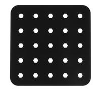 jojofuny Tapis en Silicone Noir Perforé 19 CM pour Friteuse à Air Coussin Réutilisable Antiadhésif Trous D’Évacuation D’Huile Accessoire Pratique pour Cuisson Saine
