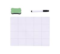 jojofuny Tapis Magnétique de Réparation 3 Pièces 25x20cm en Caoutchouc | Réinscriptible, Blanc, Stylo et Gomme Inclus, Brosse D’effacement, pour Petites Pièces Couleur Aléatoire