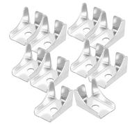 jojofuny Taquets pour Étagères en Acier Argenté, Clips de Support Étagère Armoire Robustes pour Rangement Classeur Bureau, Lot de 10 Pièces Légers et Solides