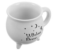 jojofuny Tasse en Céramique Blanche 450ml Forme Chaudron de Sorcière Design Créatif Unique, Centre de Table Charmant Plusieurs styles pour Décoration Maison